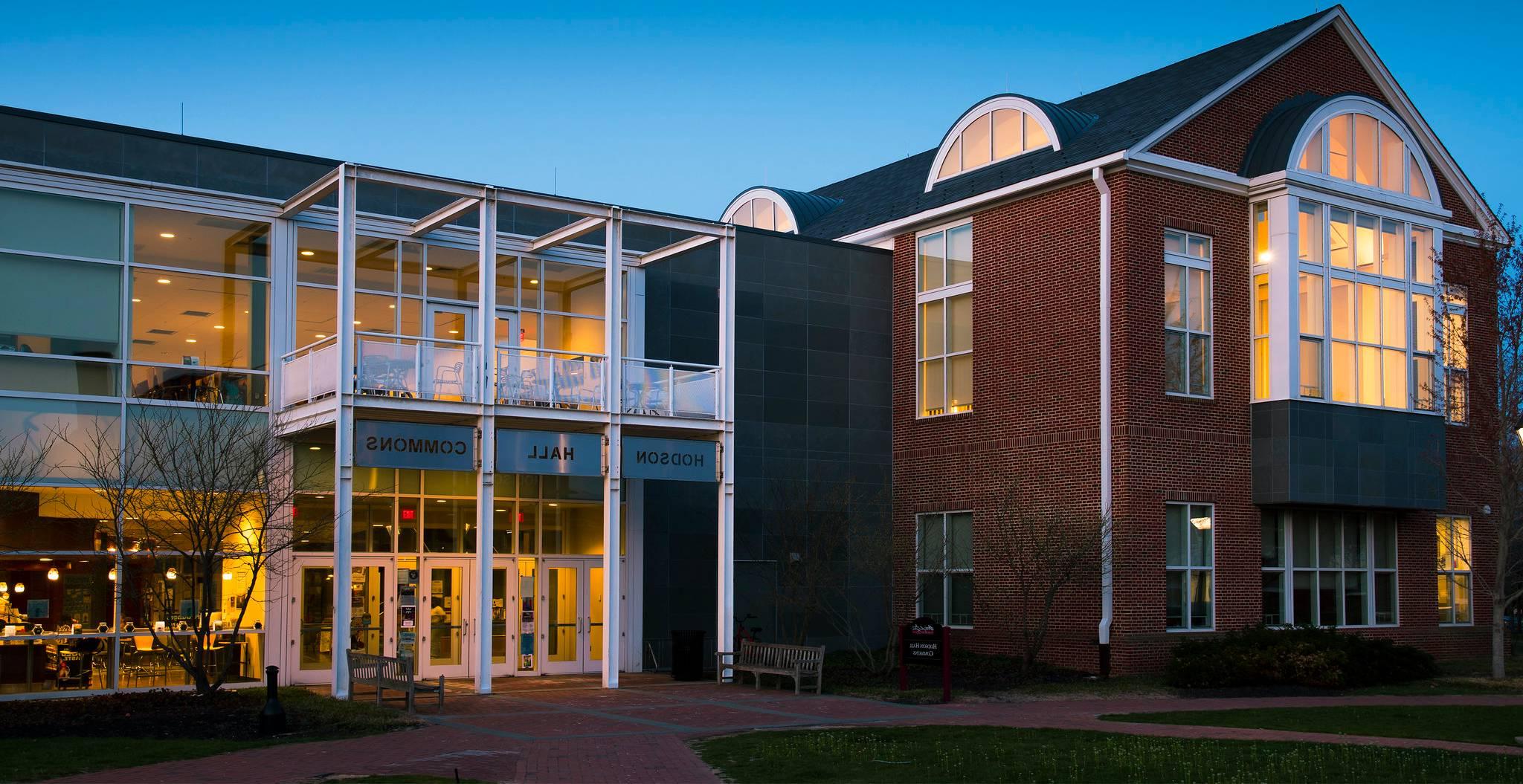 Hodson hall at night